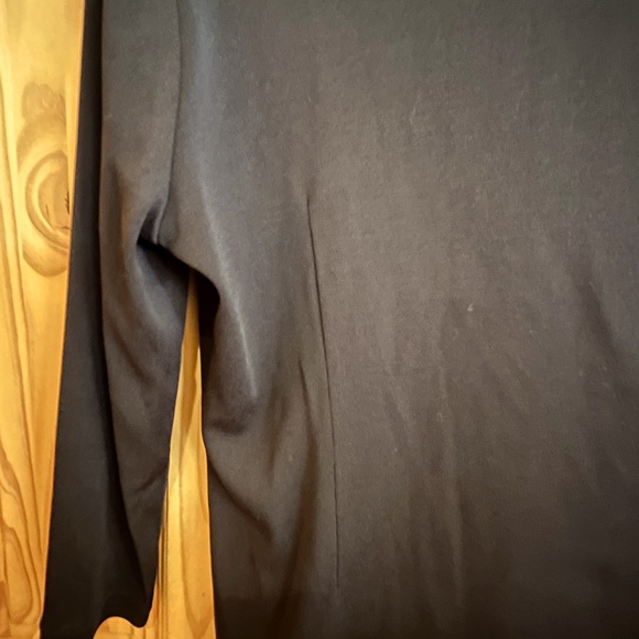 Misook zip up Swacket sz Med silver/black zipper dart back side split - Picture 5 of 6